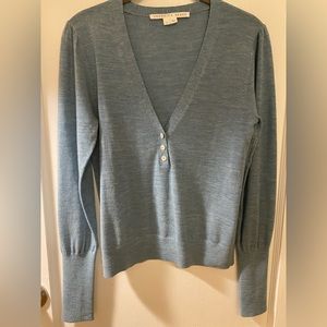 Veronica Beard Henley Merino Wool Sweater size Small